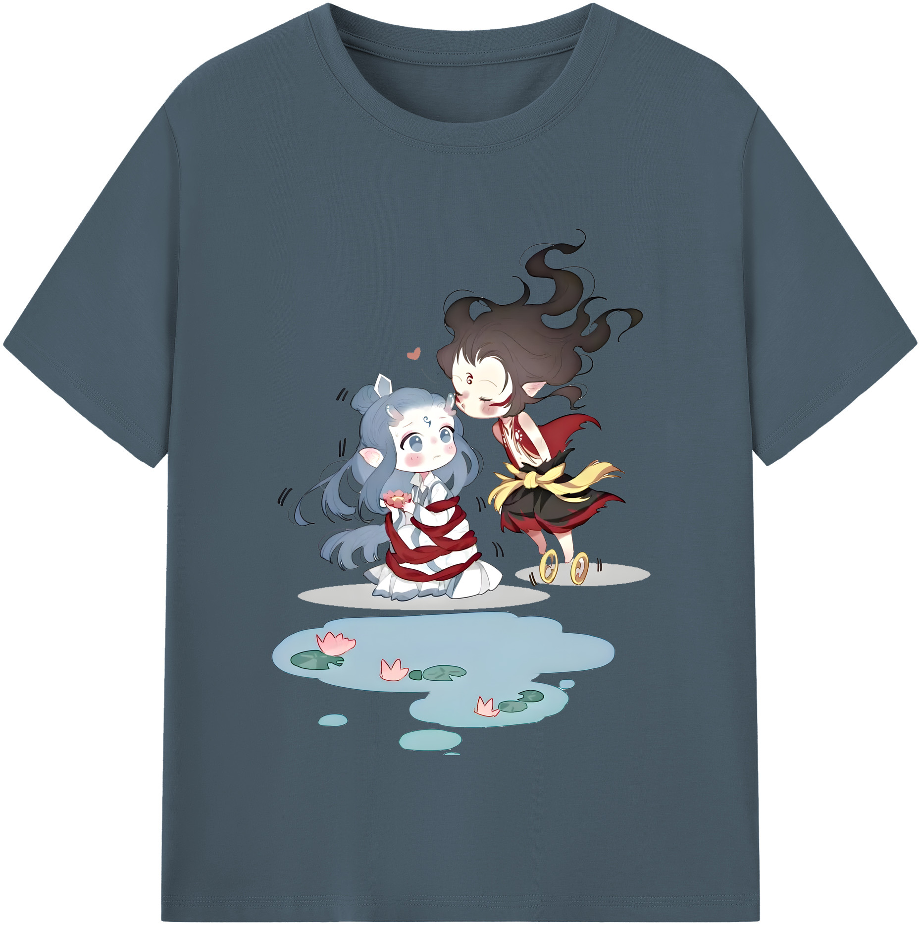 （画像用） Ne Zha 2 ナタ 魔童の大暴れ 綿100％半袖Tシャツ（フロントプリント）